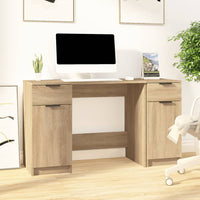 Thumbnail for Schreibtisch mit Beistellschrank Sonoma-Eiche Holzwerkstoff