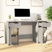 Thumbnail for Schreibtisch mit Beistellschrank Betongrau Holzwerkstoff