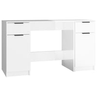 Thumbnail for Schreibtisch mit Beistellschrank Hochglanz-Weiß Holzwerkstoff