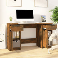 Thumbnail for Schreibtisch mit Beistellschrank Räuchereiche Holzwerkstoff