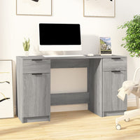 Thumbnail for Schreibtisch mit Beistellschrank Grau Sonoma Holzwerkstoff