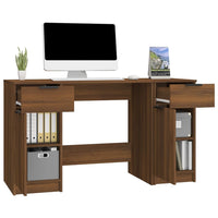 Thumbnail for Schreibtisch mit Beistellschrank Braun Eichen-Optik
