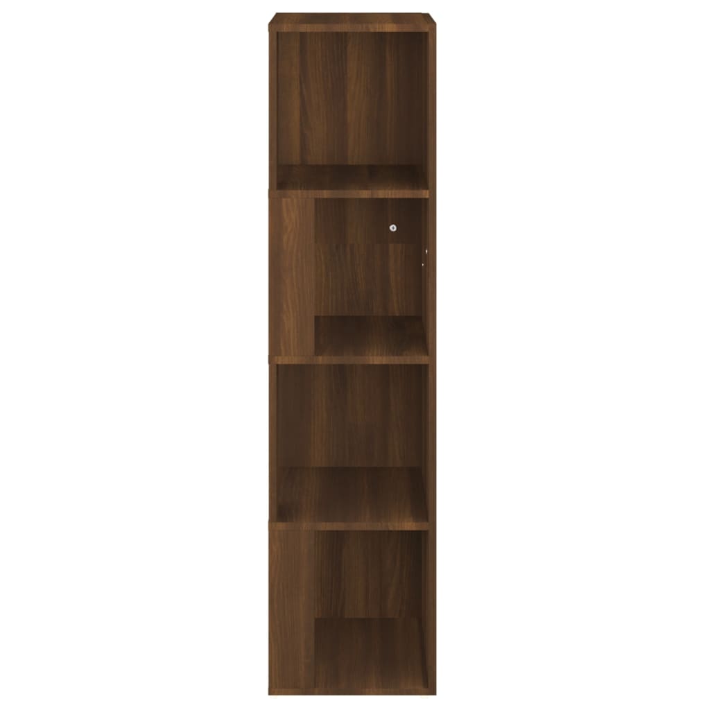 Eckregal Braun Eichen-Optik 33x33x132 cm Holzwerkstoff
