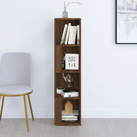 Thumbnail for Eckregal Braun Eichen-Optik 33x33x132 cm Holzwerkstoff