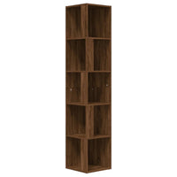 Thumbnail for Eckregal Braun Eichen-Optik 33x33x164,5 cm Holzwerkstoff