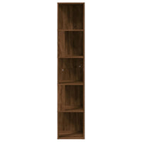 Thumbnail for Eckregal Braun Eichen-Optik 33x33x164,5 cm Holzwerkstoff