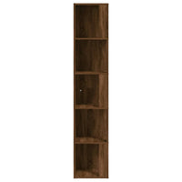Thumbnail for Eckregal Braun Eichen-Optik 33x33x164,5 cm Holzwerkstoff