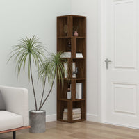 Thumbnail for Eckregal Braun Eichen-Optik 33x33x164,5 cm Holzwerkstoff