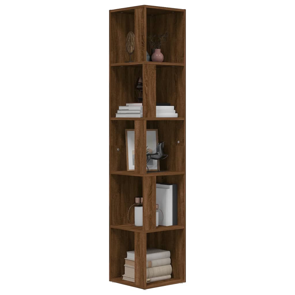 Eckregal Braun Eichen-Optik 33x33x164,5 cm Holzwerkstoff