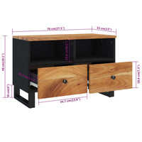 Thumbnail for TV-Schrank 70x33x46 cm Massivholz Akazie