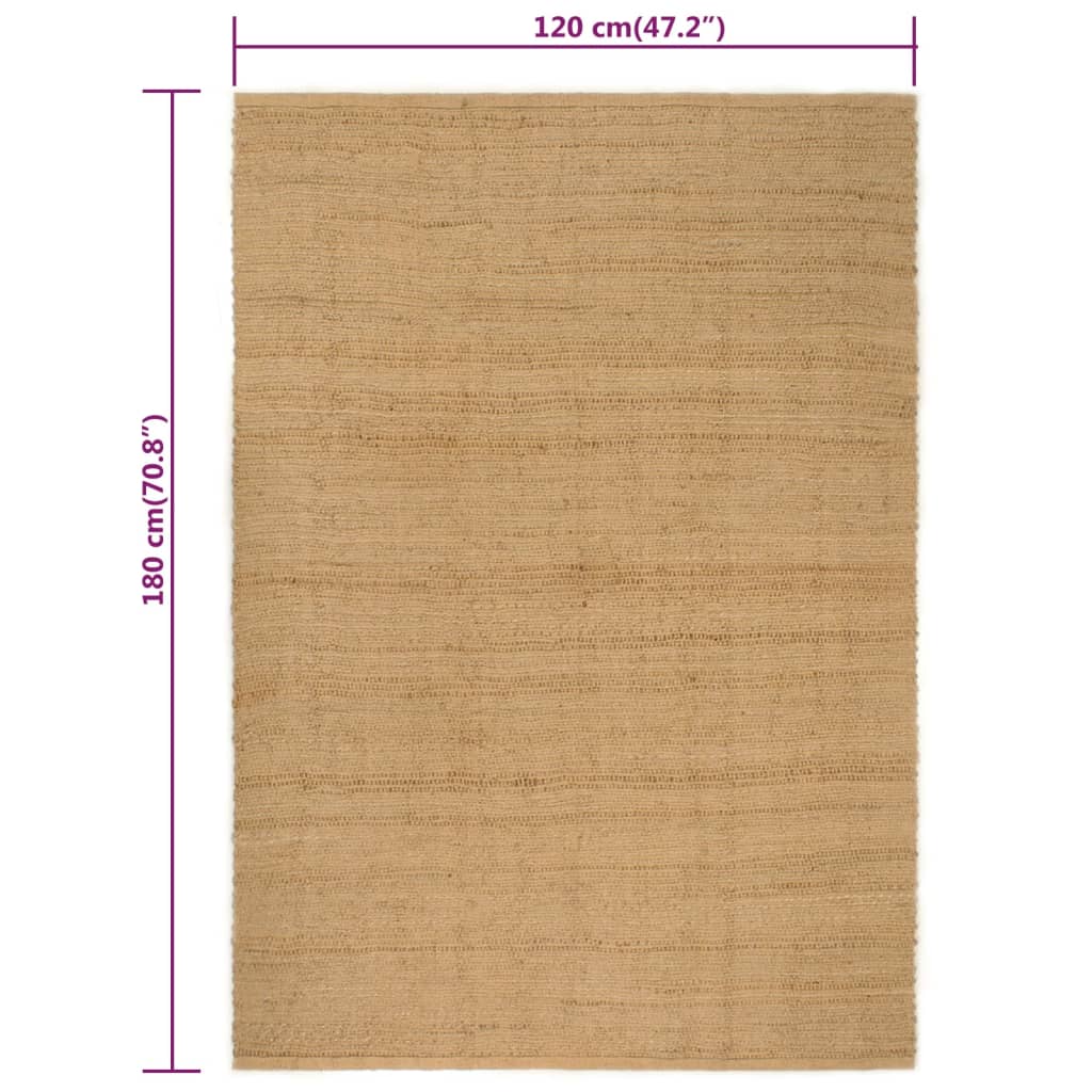 Teppich Rechteckig Natur 120x180 cm Jute