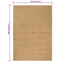 Thumbnail for Teppich Rechteckig Natur 120x180 cm Jute