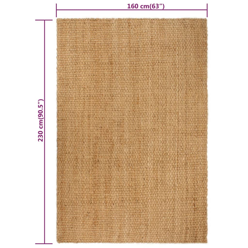 Teppich Rechteckig Natur 160x230 cm Jute