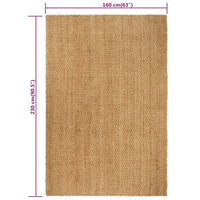 Thumbnail for Teppich Rechteckig Natur 160x230 cm Jute