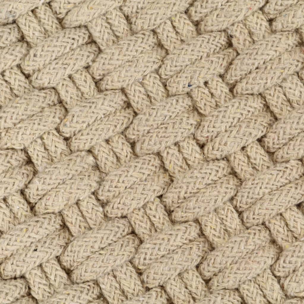 Teppich Rechteckig Natur 180x250 cm Baumwolle