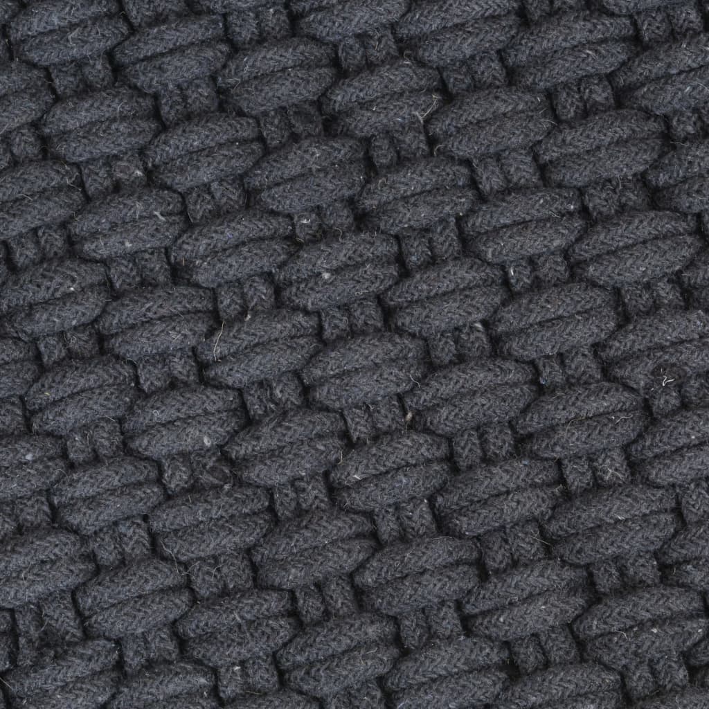 Teppich Rechteckig Anthrazit 180x250 cm Baumwolle