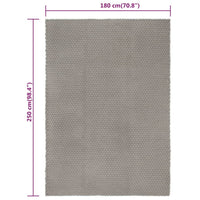 Thumbnail for Teppich Rechteckig Grau 180x250 cm Baumwolle