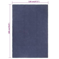 Thumbnail for Teppich Rechteckig Marineblau 120x180 cm Baumwolle