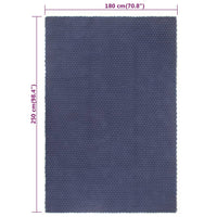 Thumbnail for Teppich Rechteckig Marineblau 180x250 cm Baumwolle