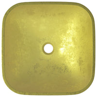 Thumbnail for Waschbecken Glas 42x42x14 cm Gold