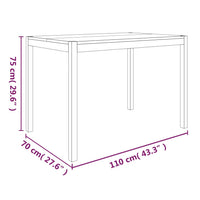 Thumbnail for Esstisch 110x70x75 cm Massivholz Akazie