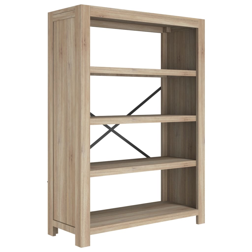 Bücherregal 4 Fächer 80x30x110 cm Massivholz Akazie