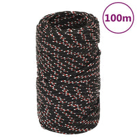 Thumbnail for Bootsseil Schwarz 2 mm 100 m Polypropylen