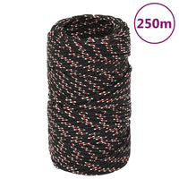 Thumbnail for Bootsseil Schwarz 2 mm 250 m Polypropylen
