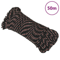 Thumbnail for Bootsseil Schwarz 4 mm 50 m Polypropylen