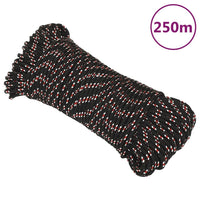 Thumbnail for Bootsseil Schwarz 4 mm 250 m Polypropylen