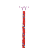 Thumbnail for Bootsseil Rot 8 mm 25 m Polypropylen