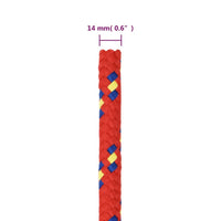 Thumbnail for Bootsseil Rot 14 mm 100 m Polypropylen