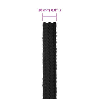 Thumbnail for Bootsseil Schwarz 20 mm 25 m Polypropylen