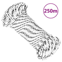 Thumbnail for Bootsseil Geflochten Weiß 3 mmx250 m Polyester
