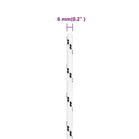 Thumbnail for Bootsseil Geflochten Weiß 6 mmx25 m Polyester