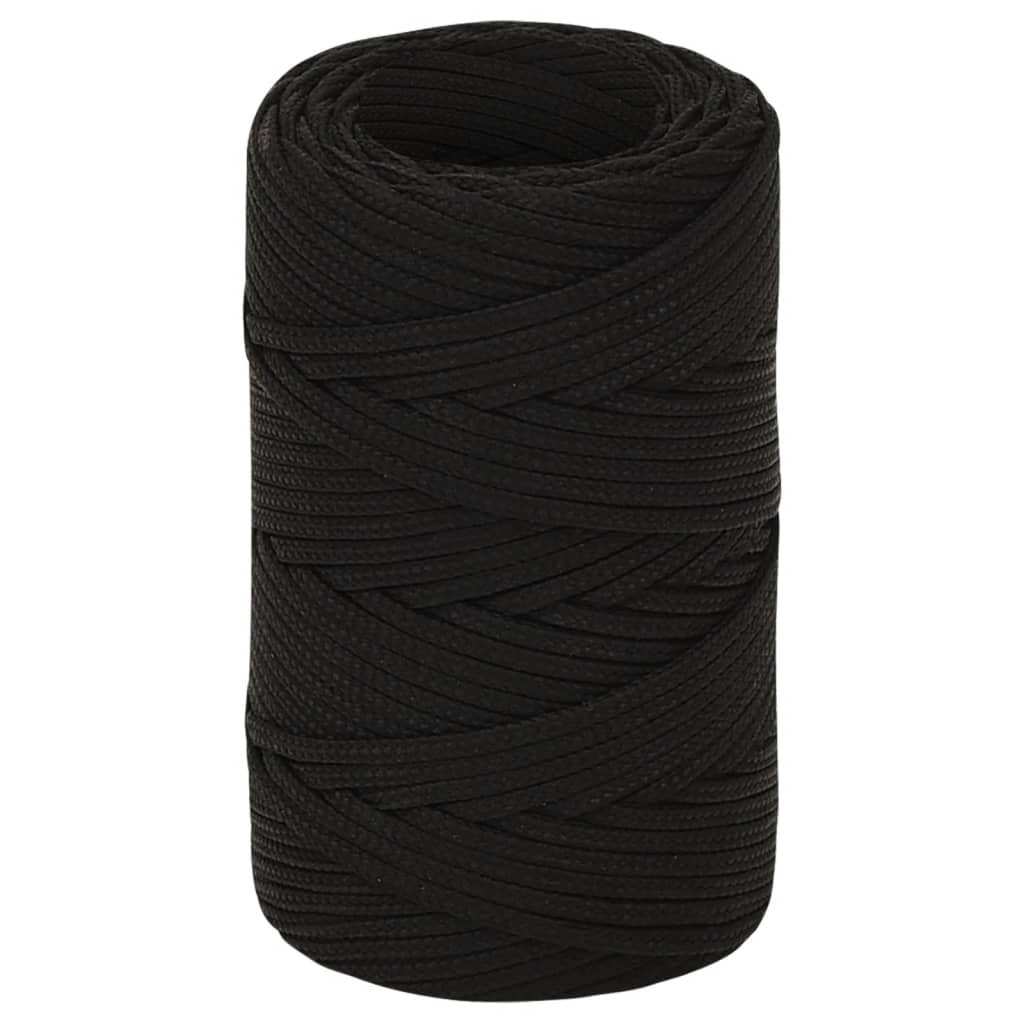 Arbeitsseil Schwarz 2 mm 25 m Polyester