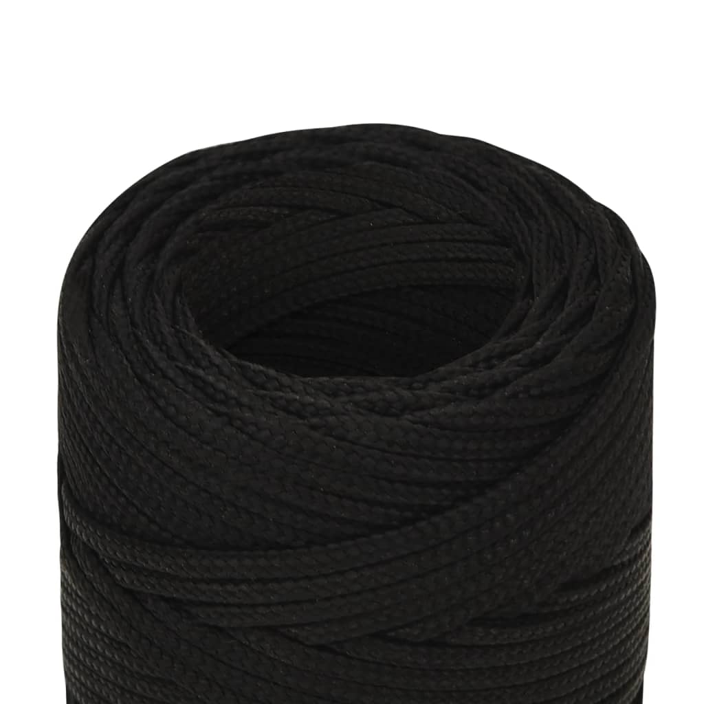 Arbeitsseil Schwarz 2 mm 25 m Polyester