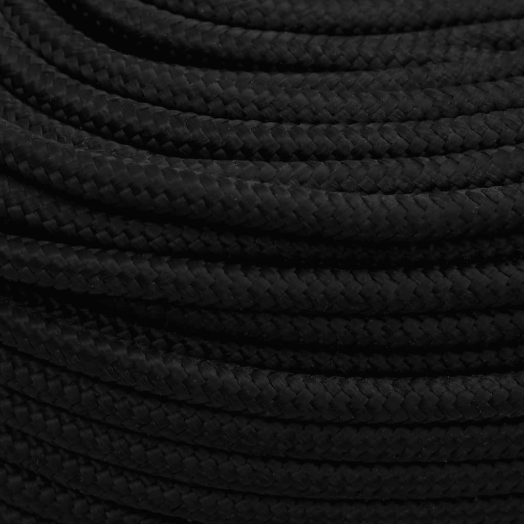 Arbeitsseil Schwarz 8 mm 50 m Polyester