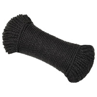 Thumbnail for Arbeitsseil Schwarz 6 mm 50 m Polypropylen