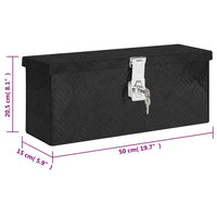 Thumbnail for Aufbewahrungsbox Schwarz 50x15x20,5 cm Aluminium
