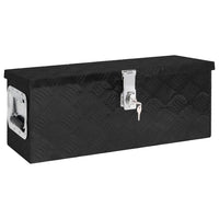Thumbnail for Aufbewahrungsbox Schwarz 60x23,5x23 cm Aluminium