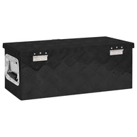 Thumbnail for Aufbewahrungsbox Schwarz 60x23,5x23 cm Aluminium