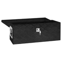 Thumbnail for Aufbewahrungsbox Schwarz 60x23,5x23 cm Aluminium