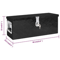 Thumbnail for Aufbewahrungsbox Schwarz 60x23,5x23 cm Aluminium