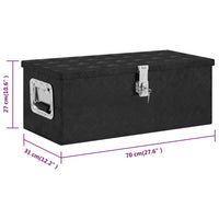 Thumbnail for Aufbewahrungsbox Schwarz 70x31x27 cm Aluminium