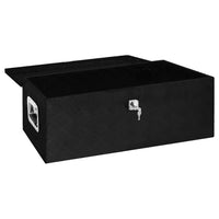 Thumbnail for Aufbewahrungsbox Schwarz 80x39x30 cm Aluminium