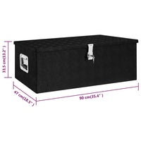 Thumbnail for Aufbewahrungsbox Schwarz 90x47x33,5 cm Aluminium