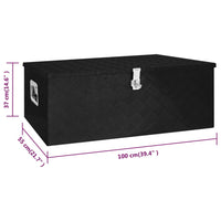 Thumbnail for Aufbewahrungsbox Schwarz 100x55x37 cm Aluminium