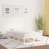 Thumbnail for Massivholzbett Weiß 100x200 cm