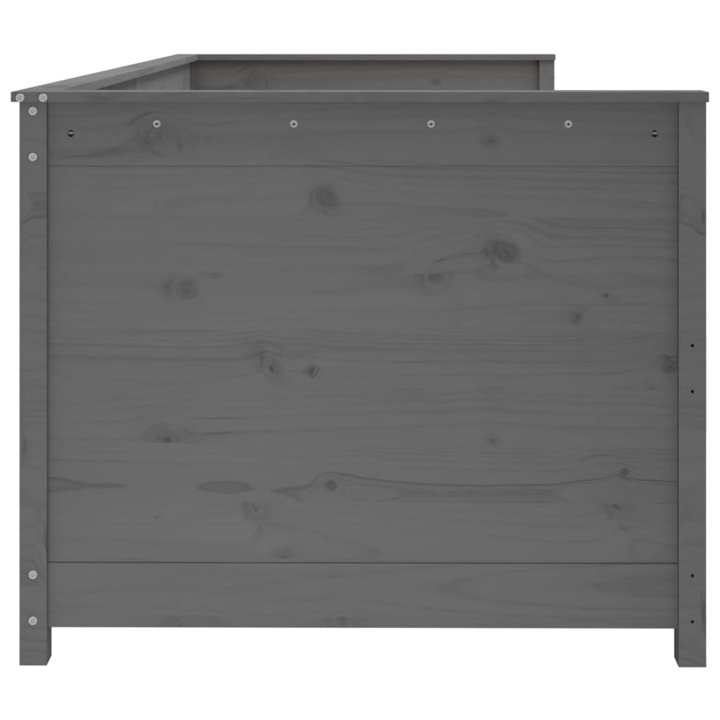 Tagesbett Grau 100x200 cm Massivholz Kiefer